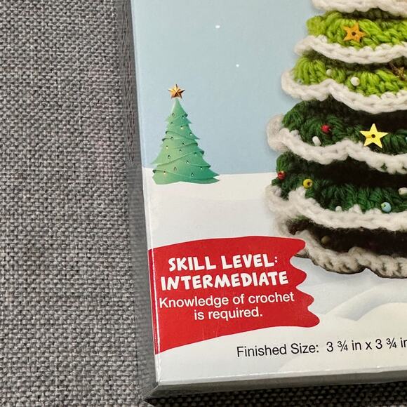 Needle Creations Crochet Kit Christmas Tree 5” Holiday Yarn Craft Set NEW - Picture 5 of 16